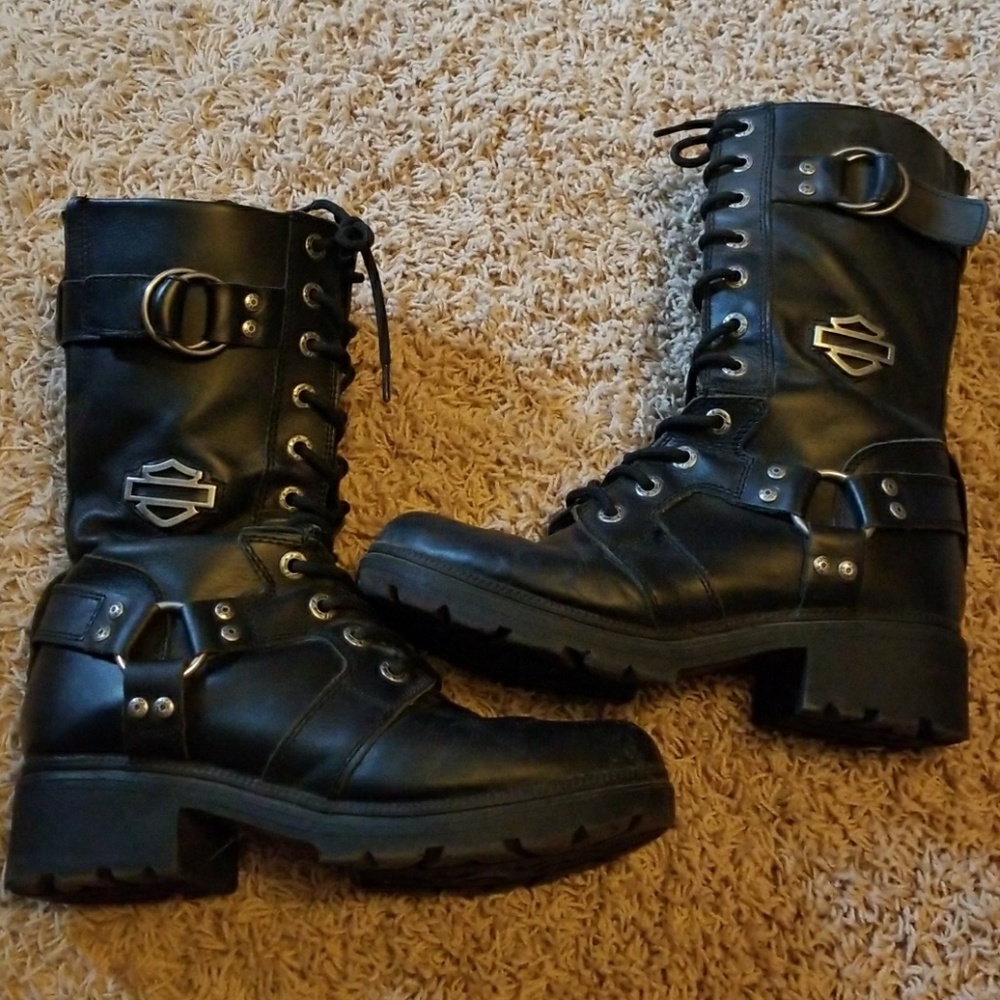 Harley Davidson leather riding boots 8 1/2